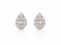 Pear Illusion Diamond Stud Earrings in 14K Yellow Gold