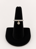 Natural Diamond Pavé Charm Ring in 18K Yellow Gold