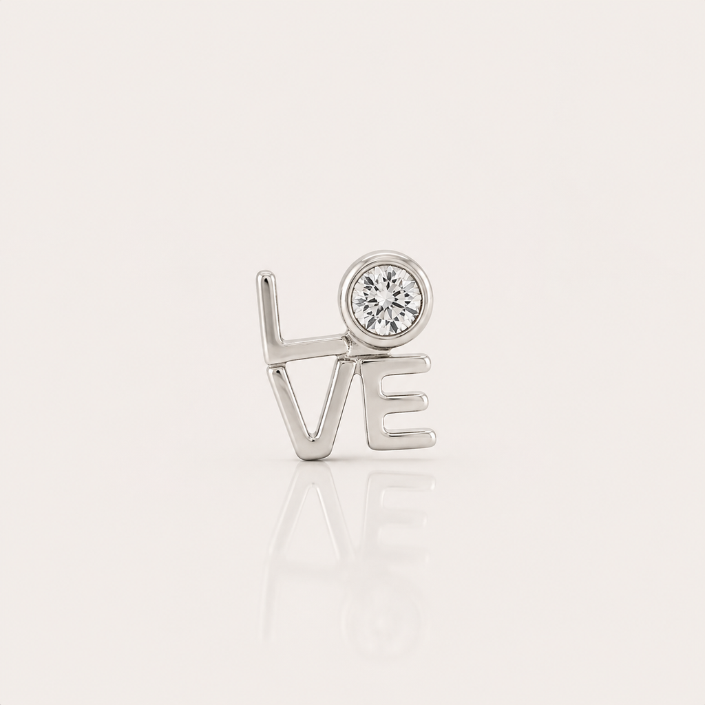 Single Diamond Piercing Stud