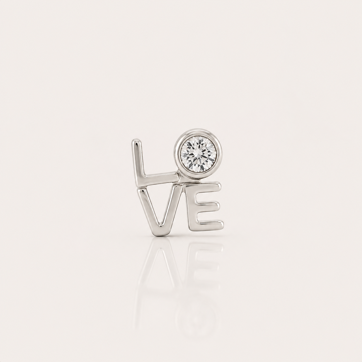 Single Diamond Piercing Stud