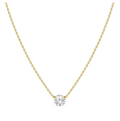 Prong Set Natural Diamond Pendant in 18K YG