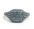 London Blue Topaz Pavé Pinky Ring in 14K White Gold