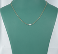 Marquise Cut east-west Solitaire Drilled LAB Diamond Pendant Necklace 0.50 CTW