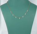Marquise Cut Drill Setting LAB Diamond Necklace
