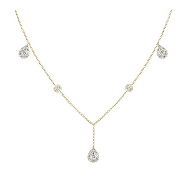 Lazo de diamantes en oro amarillo de 18 quilates