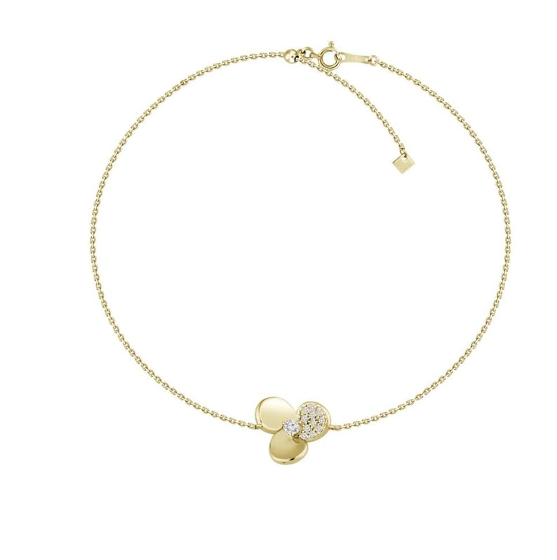 Natural Diamond Frivole Bracelet in 18K Yellow Gold